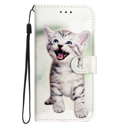For Google Pixel 6 Pro 5G Wallet Phone Case Pattern Printing PU Leather Stand Flip Cover with Strap