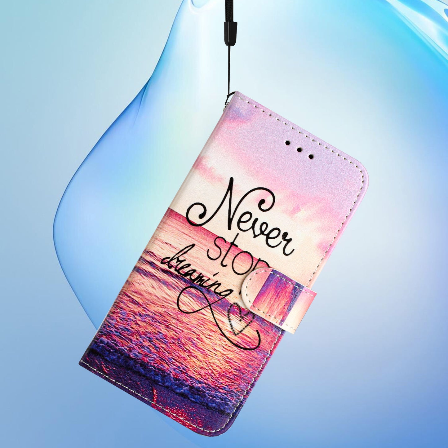 For Google Pixel 6 Pro 5G Wallet Phone Case Pattern Printing PU Leather Stand Flip Cover with Strap
