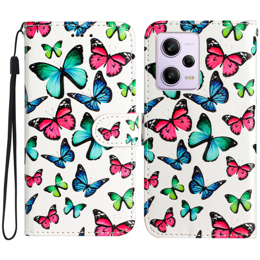 For Xiaomi Poco X5 Pro 5G / Redmi Note 12 Pro Speed 5G / Note 12 Pro 5G Pattern Printing Phone Case PU Leather Wallet Stand Cover