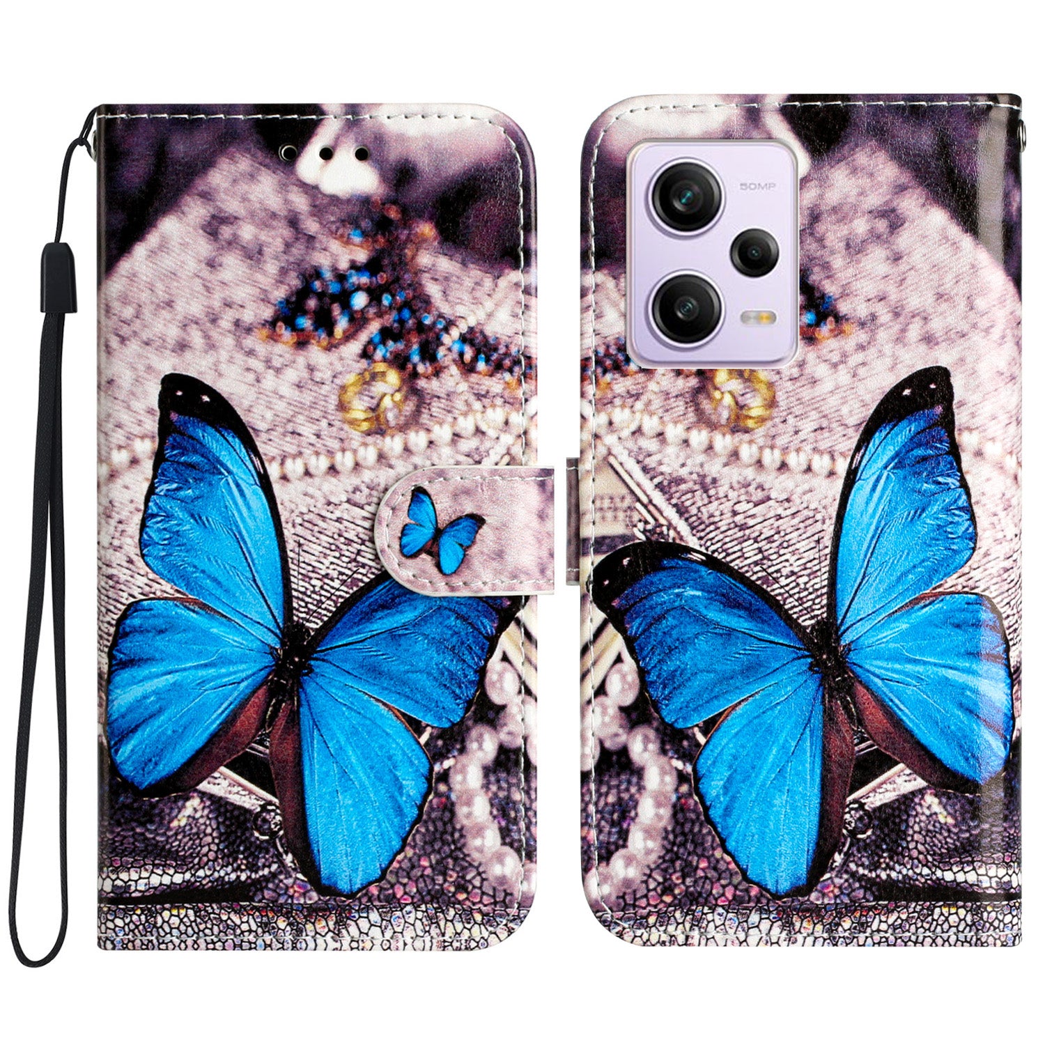 For Xiaomi Poco X5 Pro 5G / Redmi Note 12 Pro Speed 5G / Note 12 Pro 5G Pattern Printing Phone Case PU Leather Wallet Stand Cover