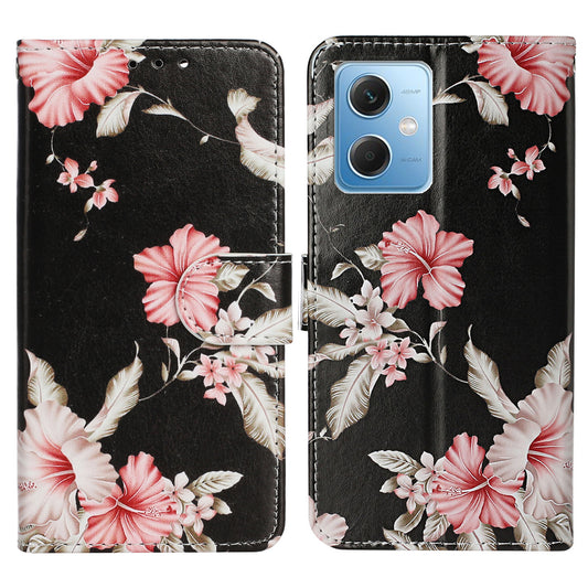 Phone Case for Xiaomi Redmi Note 12 5G (China) / (India) / (Global) / Poco X5 5G , PU Leather Pattern Printing Stand Flip Wallet Cover