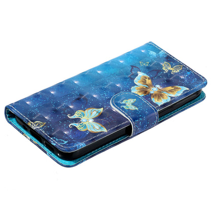 For Sony Xperia 10 V Phone Case 3D Pattern Printing Flip Stand PU Leather Wallet Drop-proof Cover with Strap
