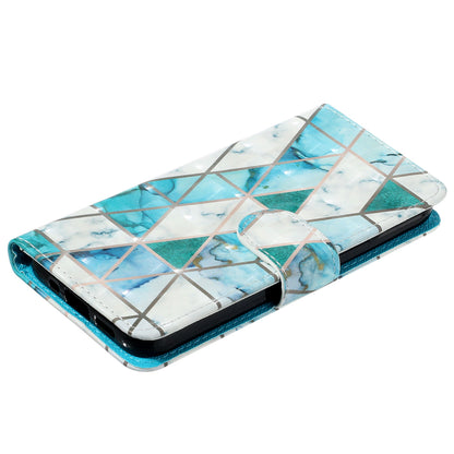 For Sony Xperia 10 V Phone Case 3D Pattern Printing Flip Stand PU Leather Wallet Drop-proof Cover with Strap
