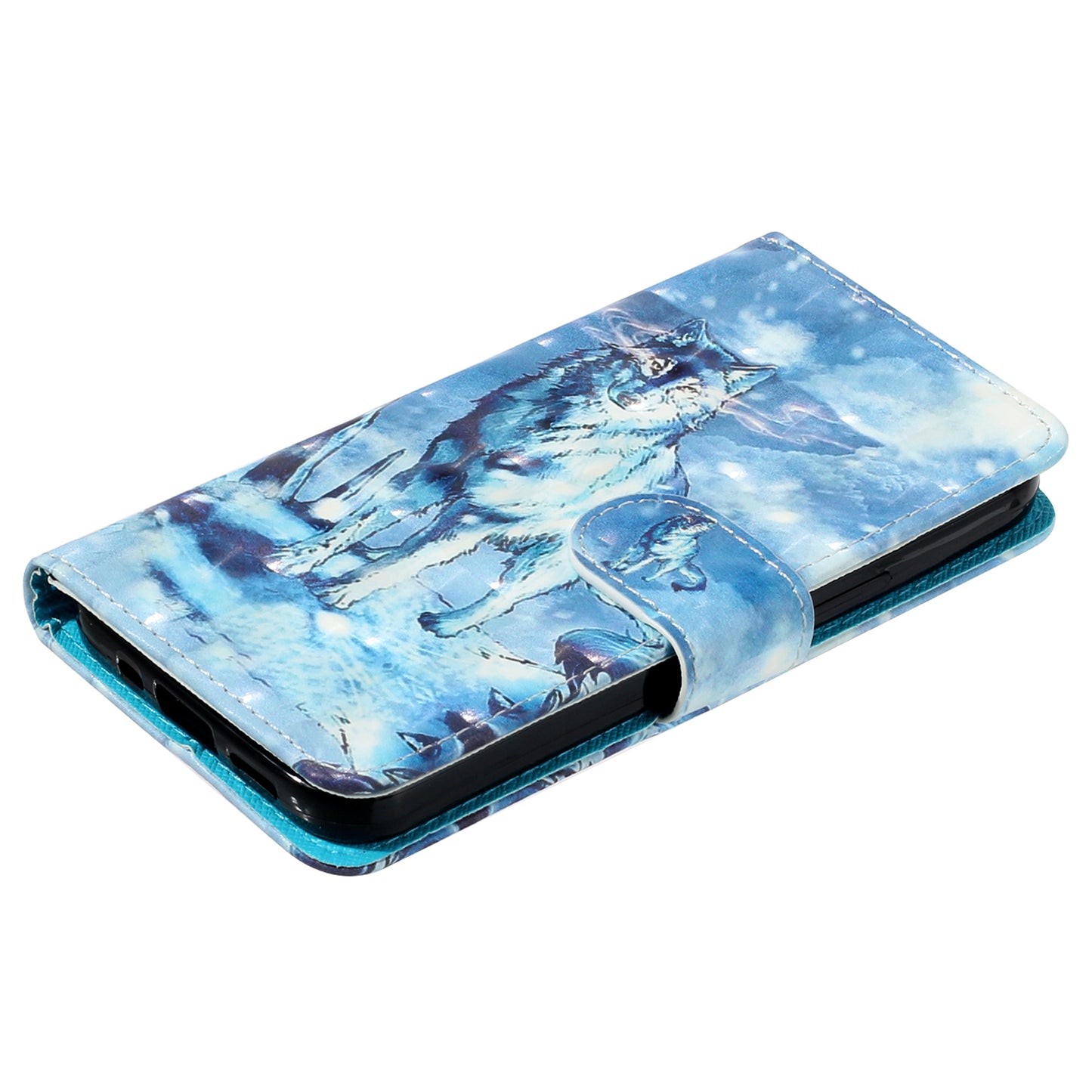 For Sony Xperia 10 V Phone Case 3D Pattern Printing Flip Stand PU Leather Wallet Drop-proof Cover with Strap