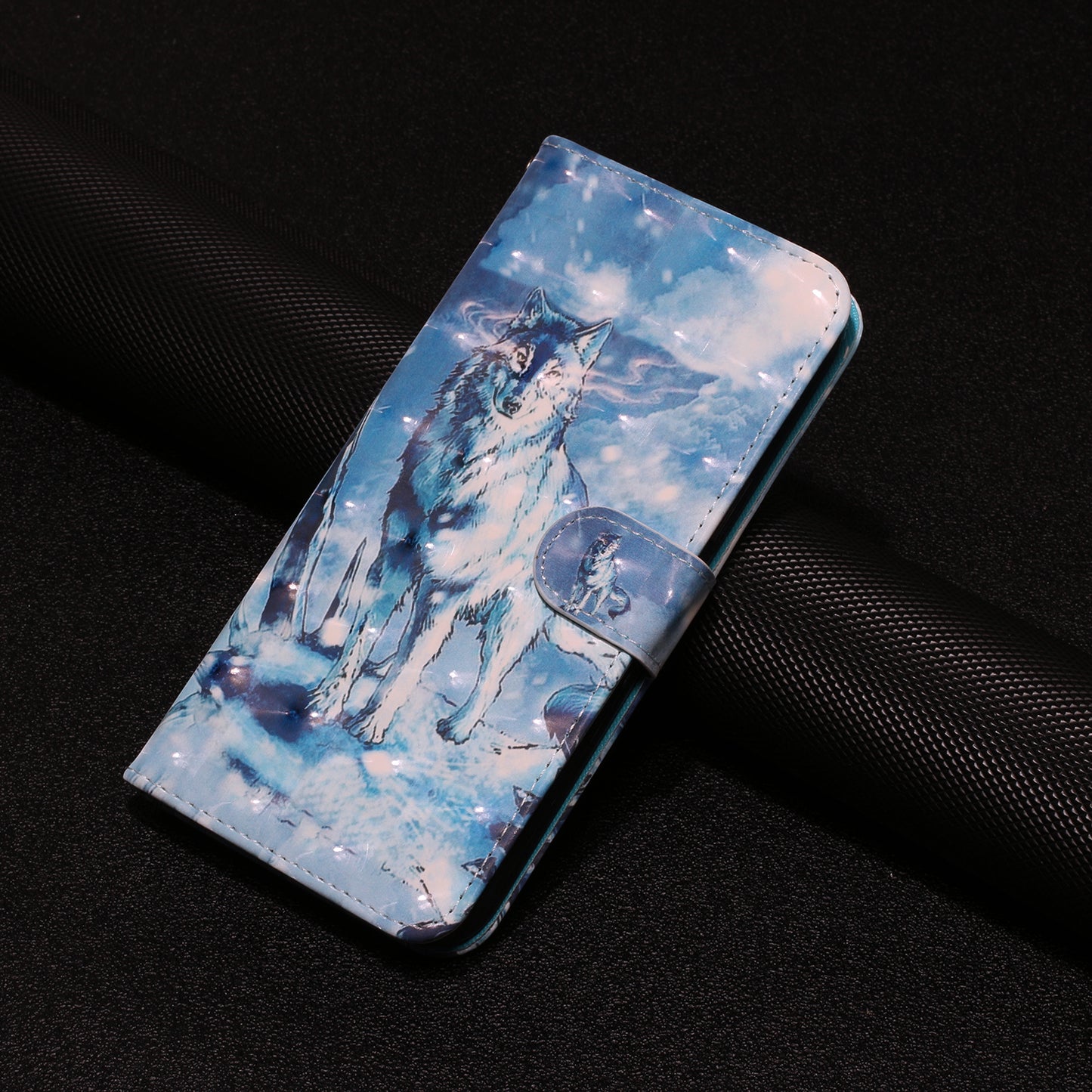 For Sony Xperia 10 V Phone Case 3D Pattern Printing Flip Stand PU Leather Wallet Drop-proof Cover with Strap