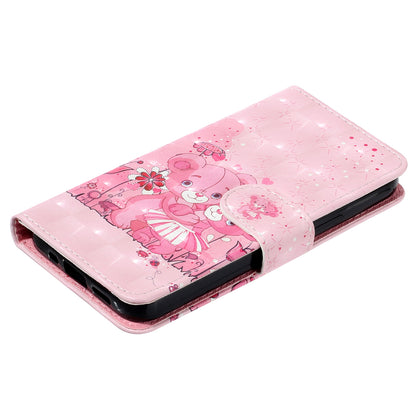For Sony Xperia 10 V Phone Case 3D Pattern Printing Flip Stand PU Leather Wallet Drop-proof Cover with Strap