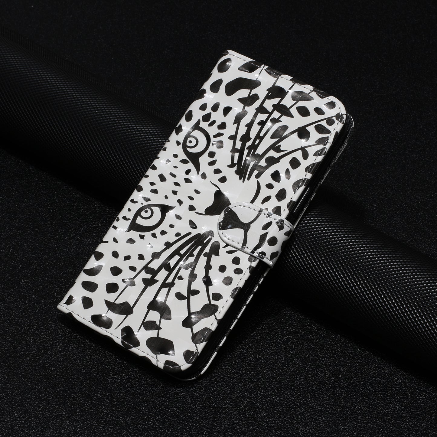 For Sony Xperia 1 V Shockproof PU Leather Wallet Case Folding Stand 3D Pattern Printing Phone Cover with Strap