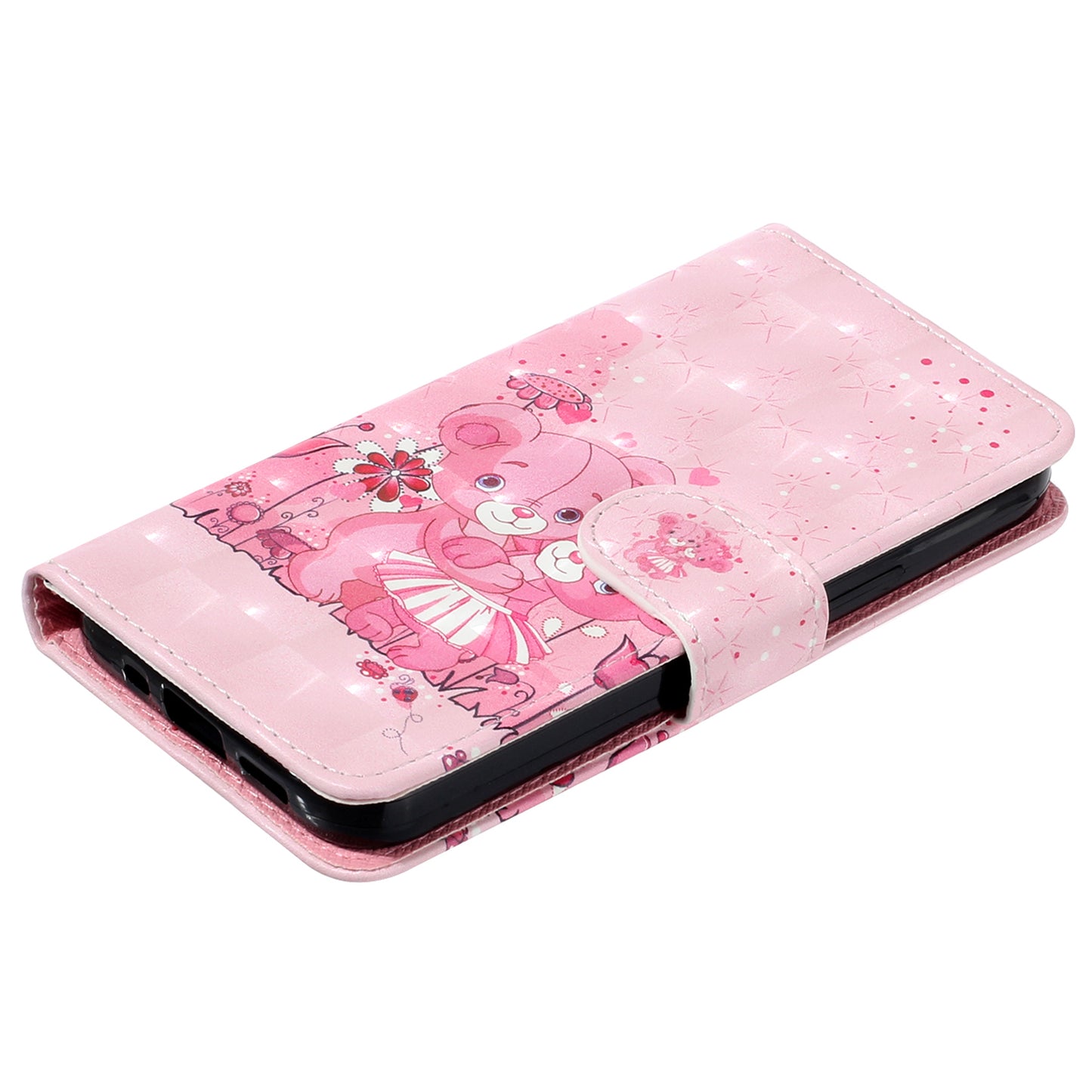 For Sony Xperia 1 V Shockproof PU Leather Wallet Case Folding Stand 3D Pattern Printing Phone Cover with Strap