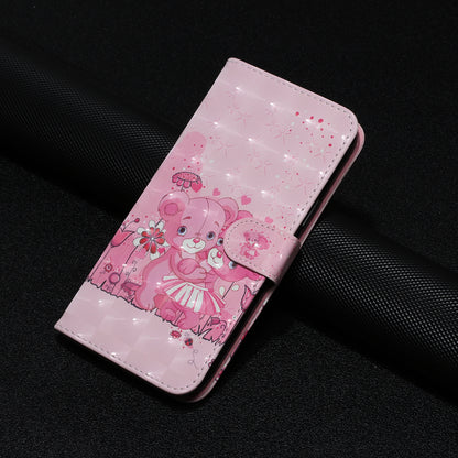 For Sony Xperia 1 V Shockproof PU Leather Wallet Case Folding Stand 3D Pattern Printing Phone Cover with Strap