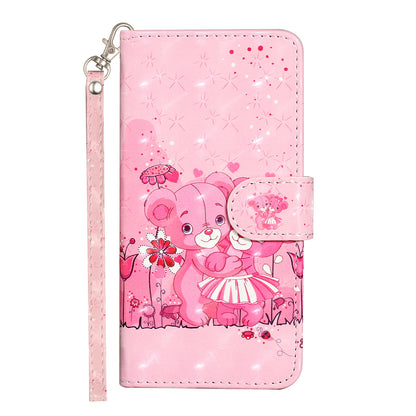 For Sony Xperia 1 V Shockproof PU Leather Wallet Case Folding Stand 3D Pattern Printing Phone Cover with Strap