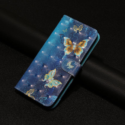 For Sony Xperia 1 V Shockproof PU Leather Wallet Case Folding Stand 3D Pattern Printing Phone Cover with Strap