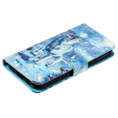 For Sony Xperia 1 V Shockproof PU Leather Wallet Case Folding Stand 3D Pattern Printing Phone Cover with Strap