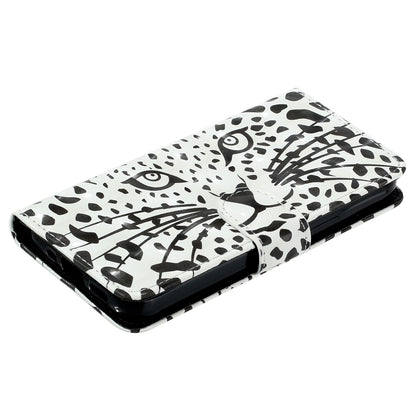 For Google Pixel 7a PU Leather 3D Pattern Printing Phone Case Stand Wallet Flip Cover with Strap