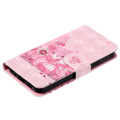 For Google Pixel 7 5G PU Leather Flip Wallet Case 3D Pattern Printing Stand Phone Cover with Strap