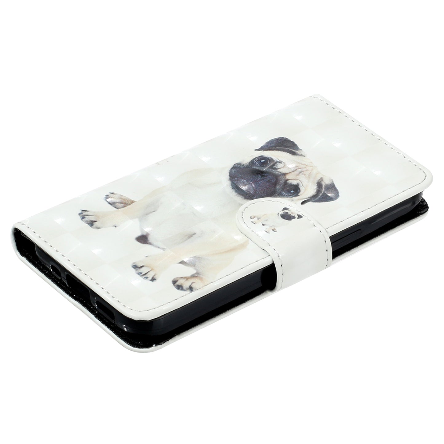 For Google Pixel 7 Pro 5G Flip Stand Phone Case 3D Pattern Printing PU Leather Wallet Phone Folio Cover with Strap