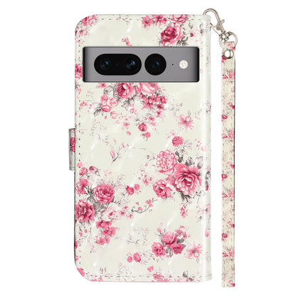 For Google Pixel 7 Pro 5G Flip Stand Phone Case 3D Pattern Printing PU Leather Wallet Phone Folio Cover with Strap