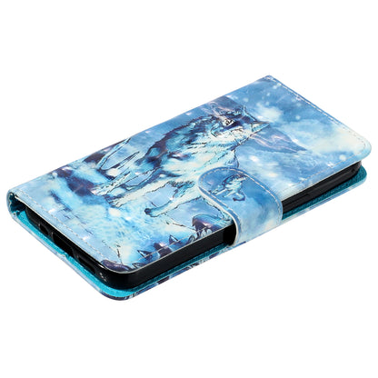 For Google Pixel 7 Pro 5G Flip Stand Phone Case 3D Pattern Printing PU Leather Wallet Phone Folio Cover with Strap