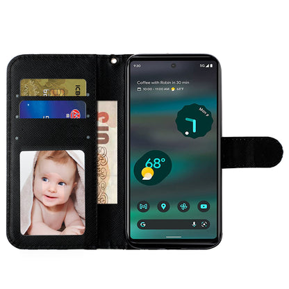For Google Pixel 7 Pro 5G Flip Stand Phone Case 3D Pattern Printing PU Leather Wallet Phone Folio Cover with Strap