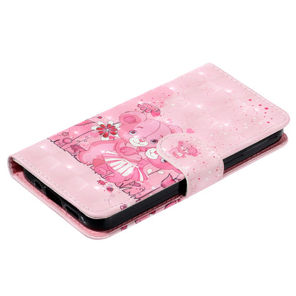 For Google Pixel 7 Pro 5G Flip Stand Phone Case 3D Pattern Printing PU Leather Wallet Phone Folio Cover with Strap