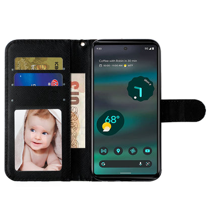 For Google Pixel 7 Pro 5G Flip Stand Phone Case 3D Pattern Printing PU Leather Wallet Phone Folio Cover with Strap