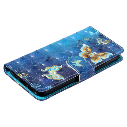 For Google Pixel 7 Pro 5G Flip Stand Phone Case 3D Pattern Printing PU Leather Wallet Phone Folio Cover with Strap