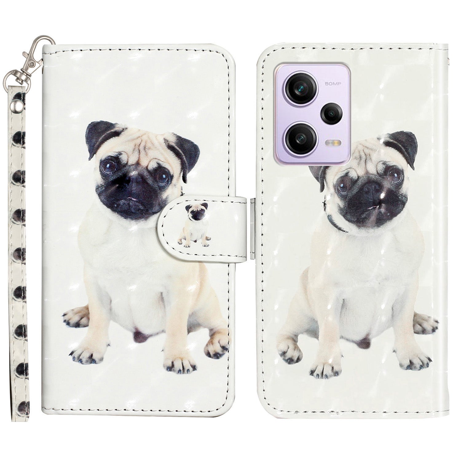 For Xiaomi Poco X5 Pro 5G / Redmi Note 12 Pro Speed 5G / Note 12 Pro 5G 3D Pattern Printing Phone Case PU Leather Wallet Stand Anti-drop Cover