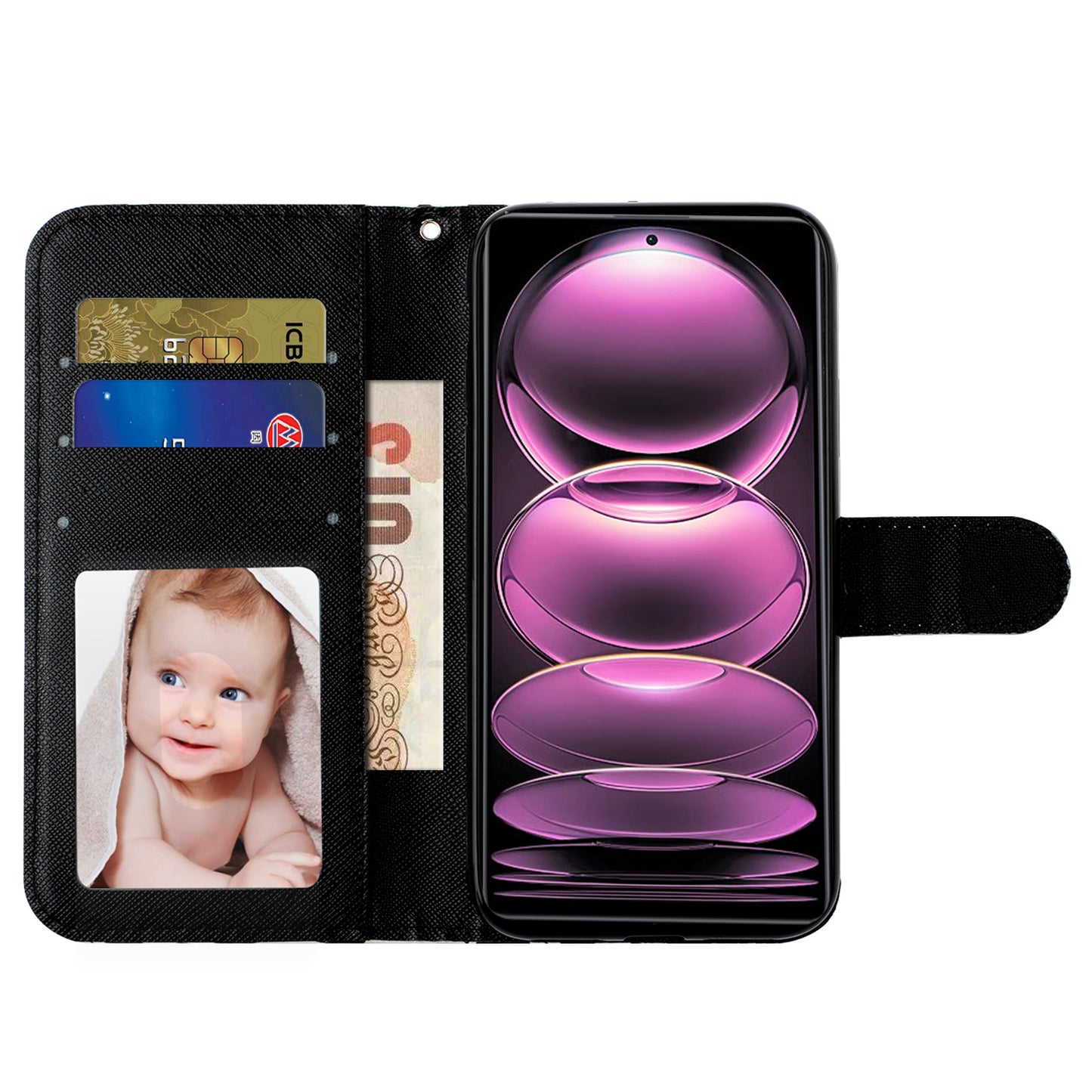 For Xiaomi Poco X5 Pro 5G / Redmi Note 12 Pro Speed 5G / Note 12 Pro 5G 3D Pattern Printing Phone Case PU Leather Wallet Stand Anti-drop Cover
