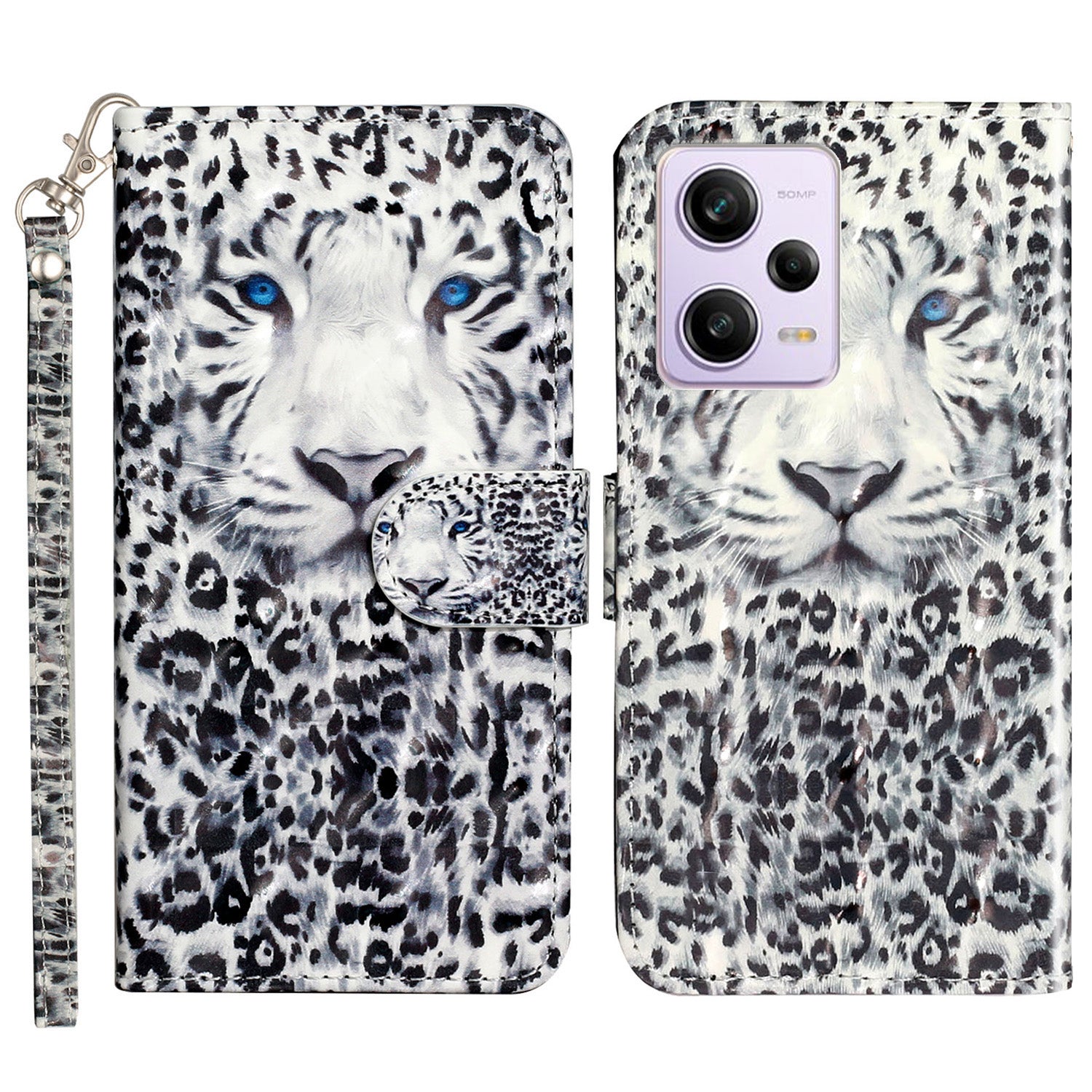 For Xiaomi Poco X5 Pro 5G / Redmi Note 12 Pro Speed 5G / Note 12 Pro 5G 3D Pattern Printing Phone Case PU Leather Wallet Stand Anti-drop Cover