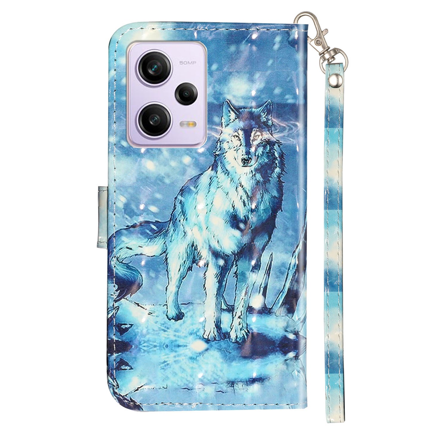 For Xiaomi Poco X5 Pro 5G / Redmi Note 12 Pro Speed 5G / Note 12 Pro 5G 3D Pattern Printing Phone Case PU Leather Wallet Stand Anti-drop Cover