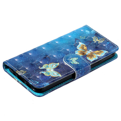For Xiaomi Redmi Note 12 5G (India) / (China) / (Global) / Poco X5 5G 3D Pattern Printing PU Leather Wallet Cover Flip Stand Phone Case