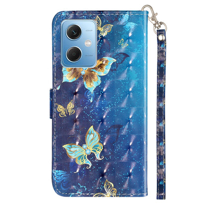 For Xiaomi Redmi Note 12 5G (India) / (China) / (Global) / Poco X5 5G 3D Pattern Printing PU Leather Wallet Cover Flip Stand Phone Case