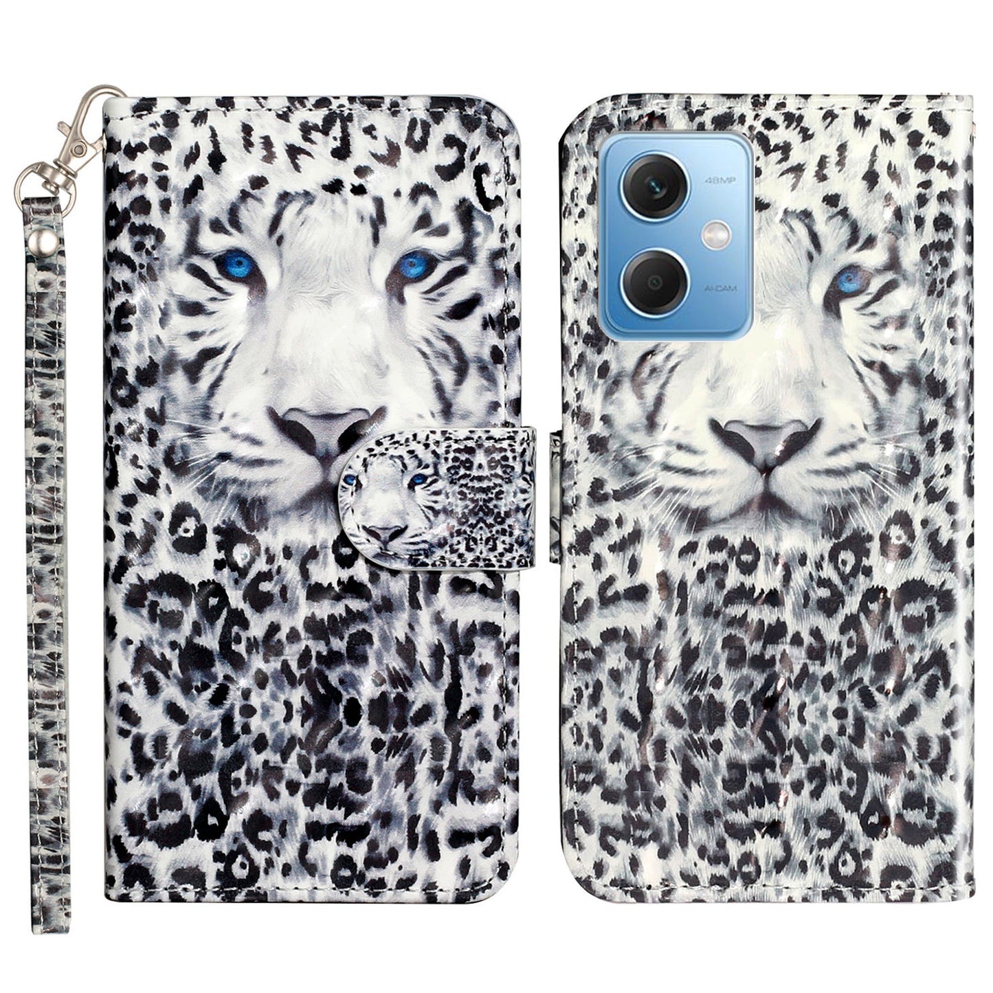 For Xiaomi Redmi Note 12 5G (India) / (China) / (Global) / Poco X5 5G 3D Pattern Printing PU Leather Wallet Cover Flip Stand Phone Case