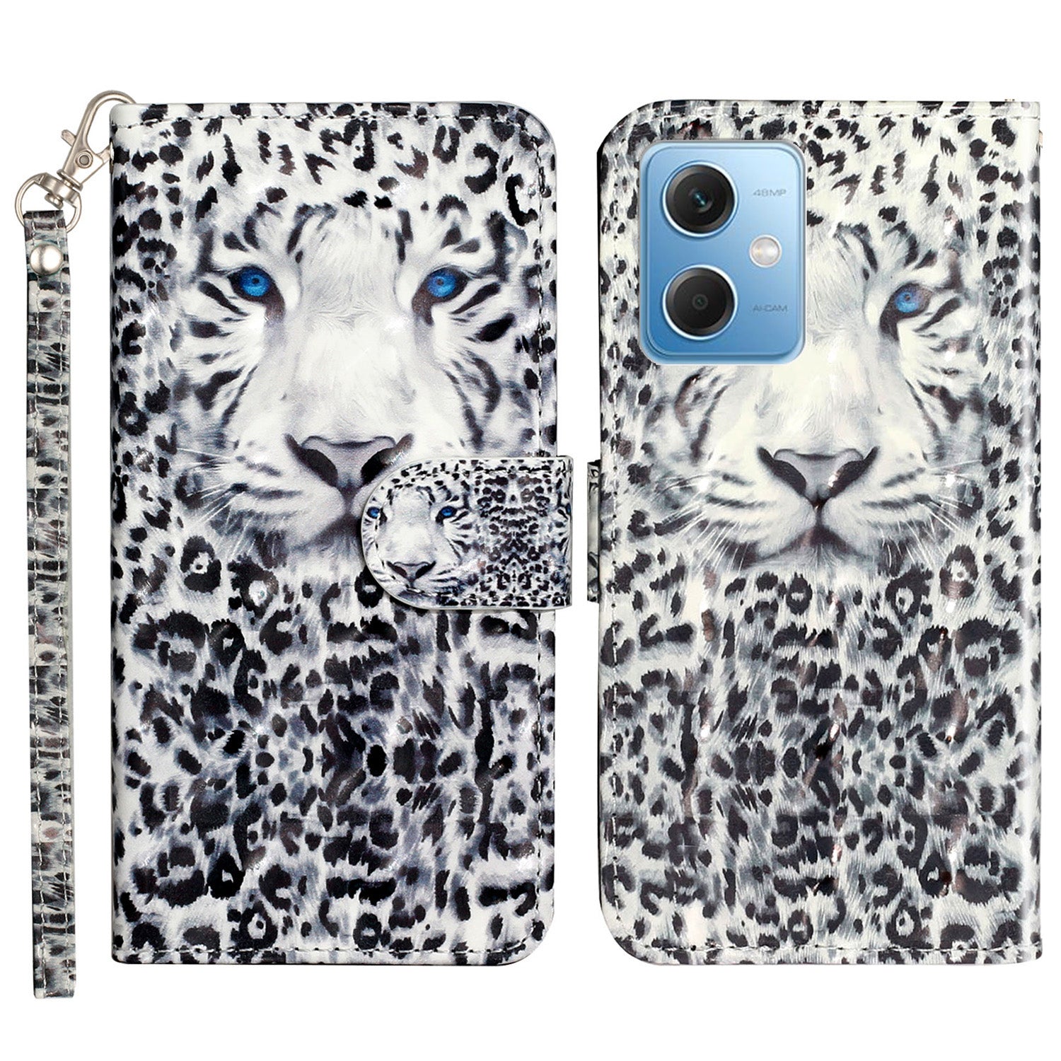 For Xiaomi Redmi Note 12 5G (India) / (China) / (Global) / Poco X5 5G 3D Pattern Printing PU Leather Wallet Cover Flip Stand Phone Case