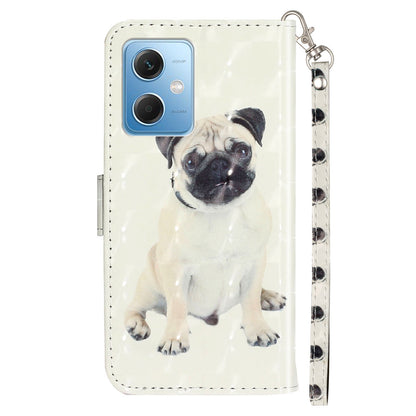 For Xiaomi Redmi Note 12 5G (India) / (China) / (Global) / Poco X5 5G 3D Pattern Printing PU Leather Wallet Cover Flip Stand Phone Case