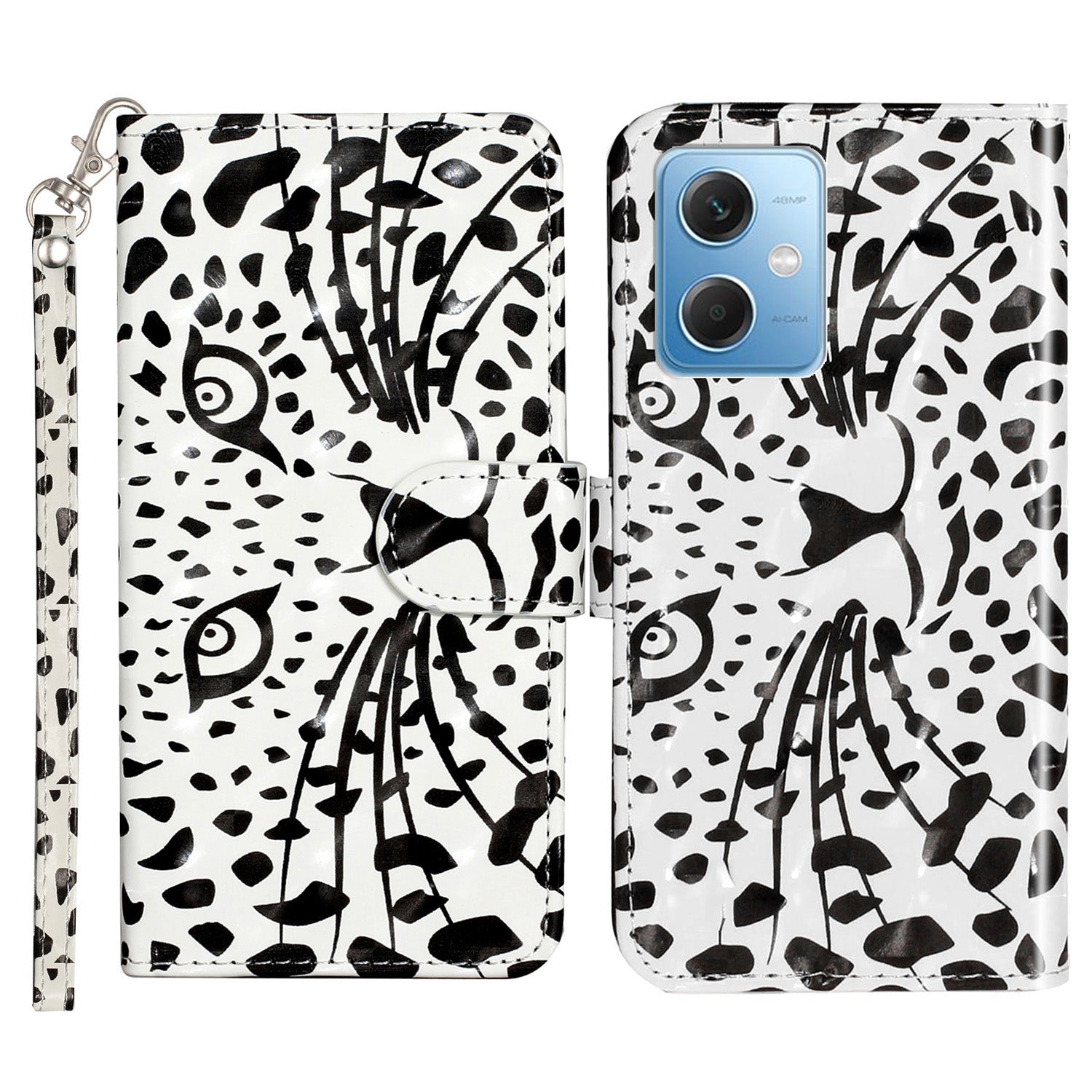 For Xiaomi Redmi Note 12 5G (India) / (China) / (Global) / Poco X5 5G 3D Pattern Printing PU Leather Wallet Cover Flip Stand Phone Case