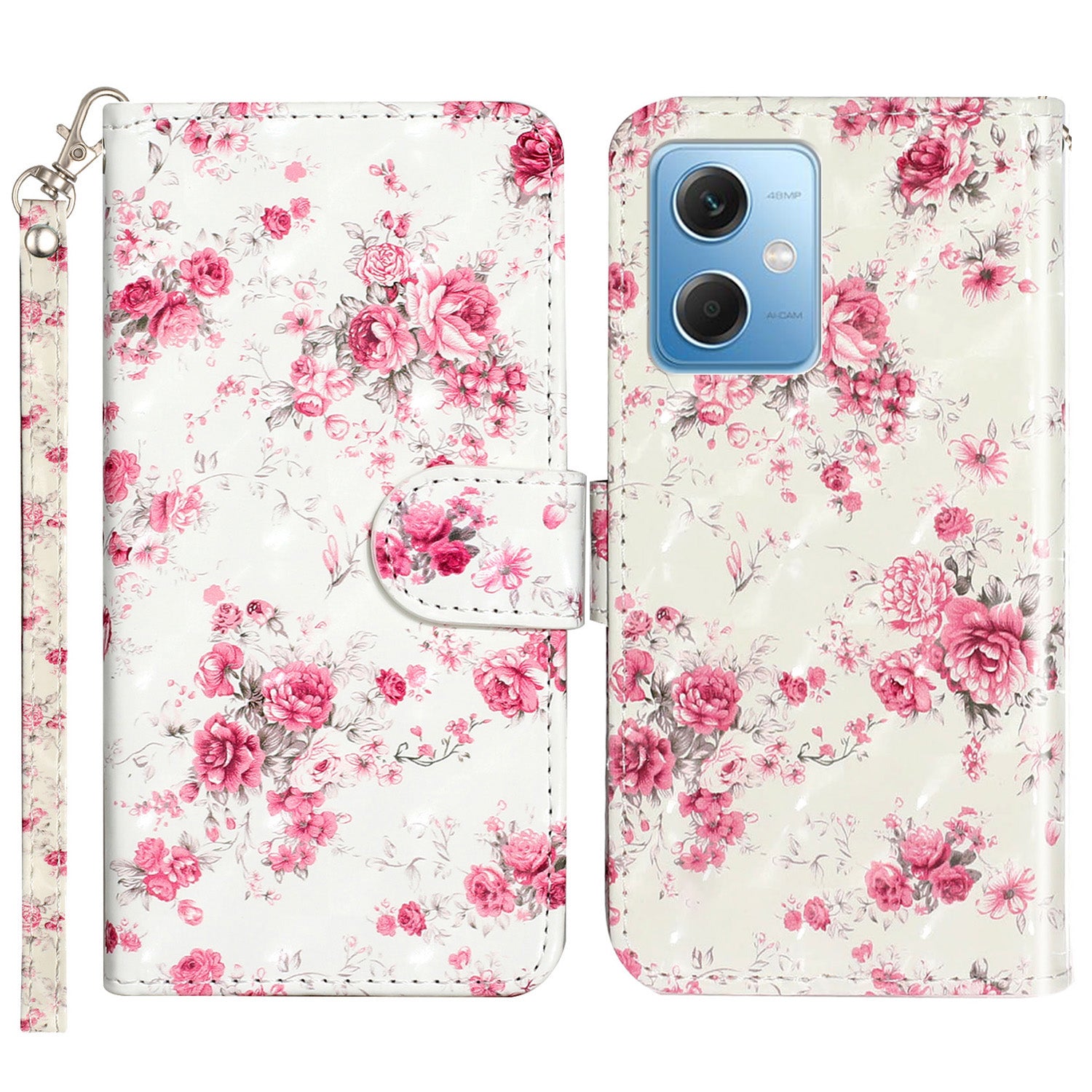 For Xiaomi Redmi Note 12 5G (India) / (China) / (Global) / Poco X5 5G 3D Pattern Printing PU Leather Wallet Cover Flip Stand Phone Case