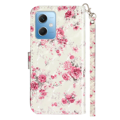 For Xiaomi Redmi Note 12 5G (India) / (China) / (Global) / Poco X5 5G 3D Pattern Printing PU Leather Wallet Cover Flip Stand Phone Case
