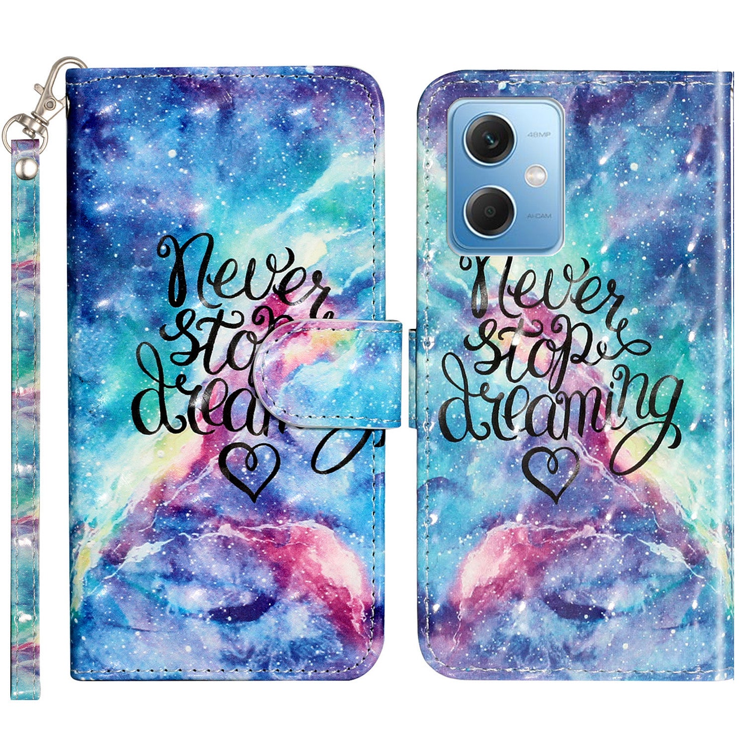 For Xiaomi Redmi Note 12 5G (India) / (China) / (Global) / Poco X5 5G 3D Pattern Printing PU Leather Wallet Cover Flip Stand Phone Case