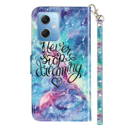 For Xiaomi Redmi Note 12 5G (India) / (China) / (Global) / Poco X5 5G 3D Pattern Printing PU Leather Wallet Cover Flip Stand Phone Case