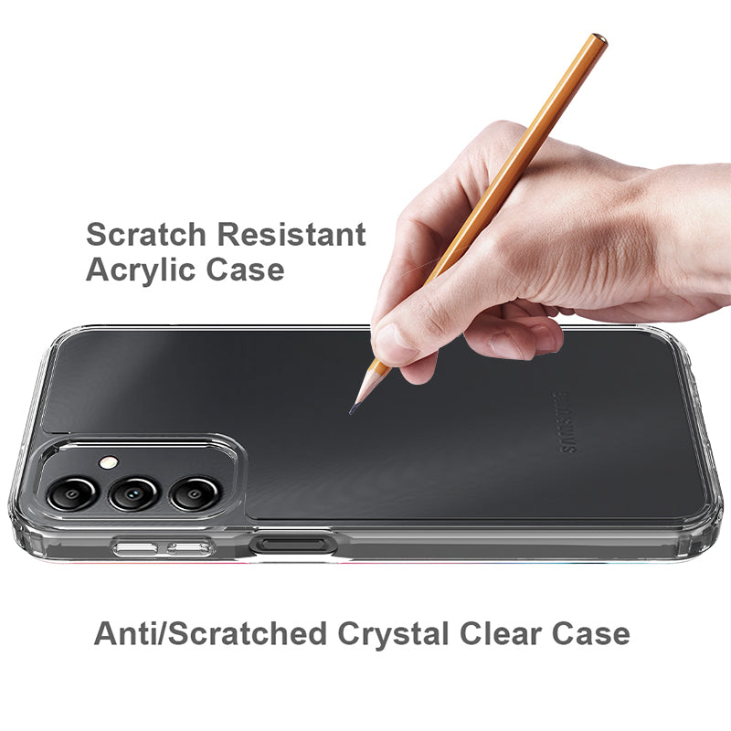 For Samsung Galaxy A24 4G Anti-Scratch Phone Case Acrylic TPU Crystal Clear Phone Back Cover