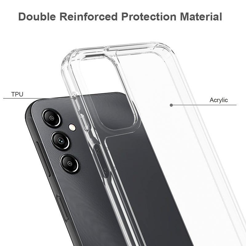 For Samsung Galaxy A24 4G Anti-Scratch Phone Case Acrylic TPU Crystal Clear Phone Back Cover