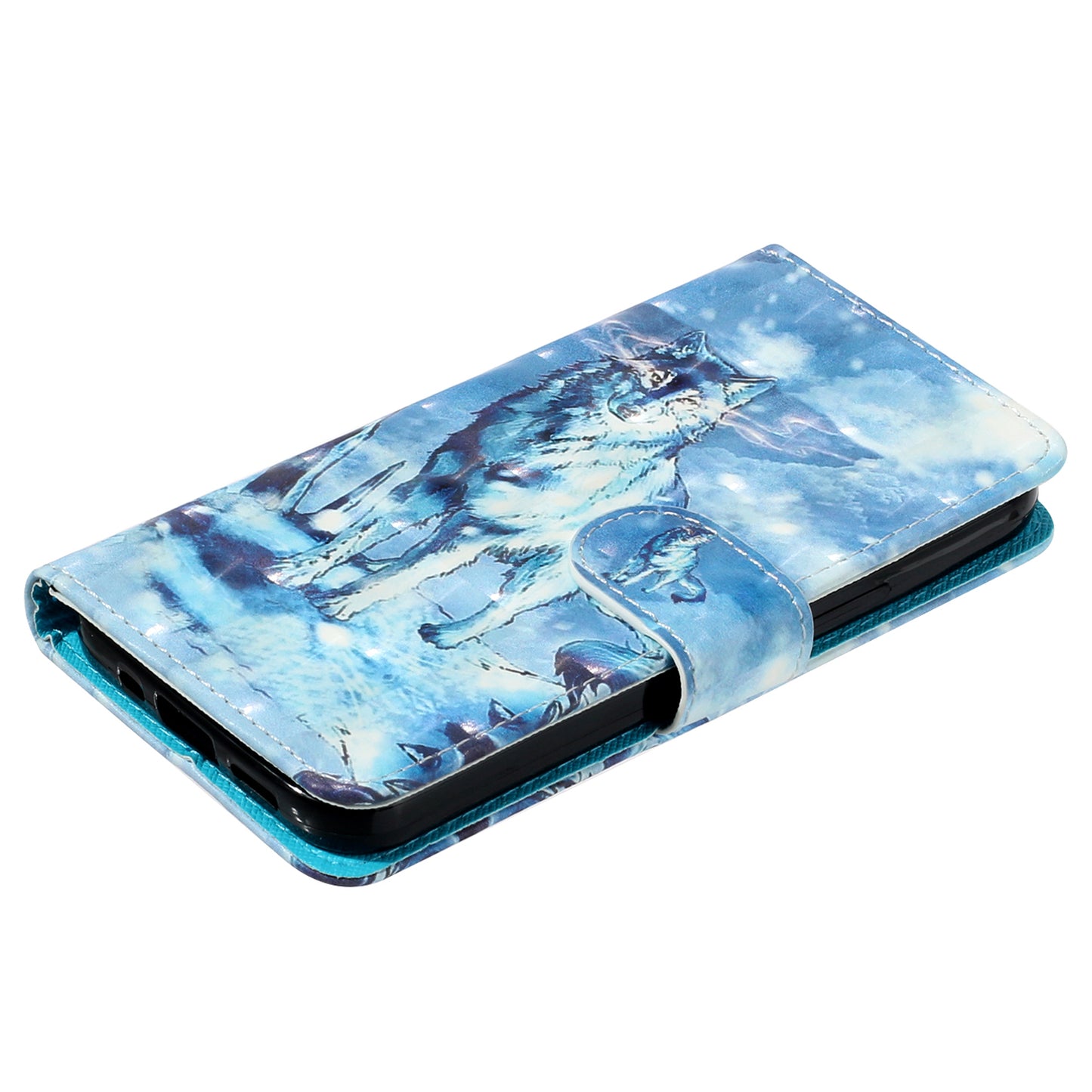 For Xiaomi 13 5G Shockproof Phone Case 3D Pattern Printing PU Leather Wallet Flip Stand Cover with Strap
