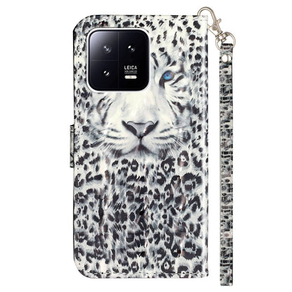 For Xiaomi 13 5G Shockproof Phone Case 3D Pattern Printing PU Leather Wallet Flip Stand Cover with Strap