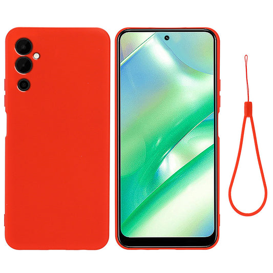 Mobile Phone Case for Tecno Pova Neo 2 4G , Liquid Silicone Soft Lining Cover with Strap