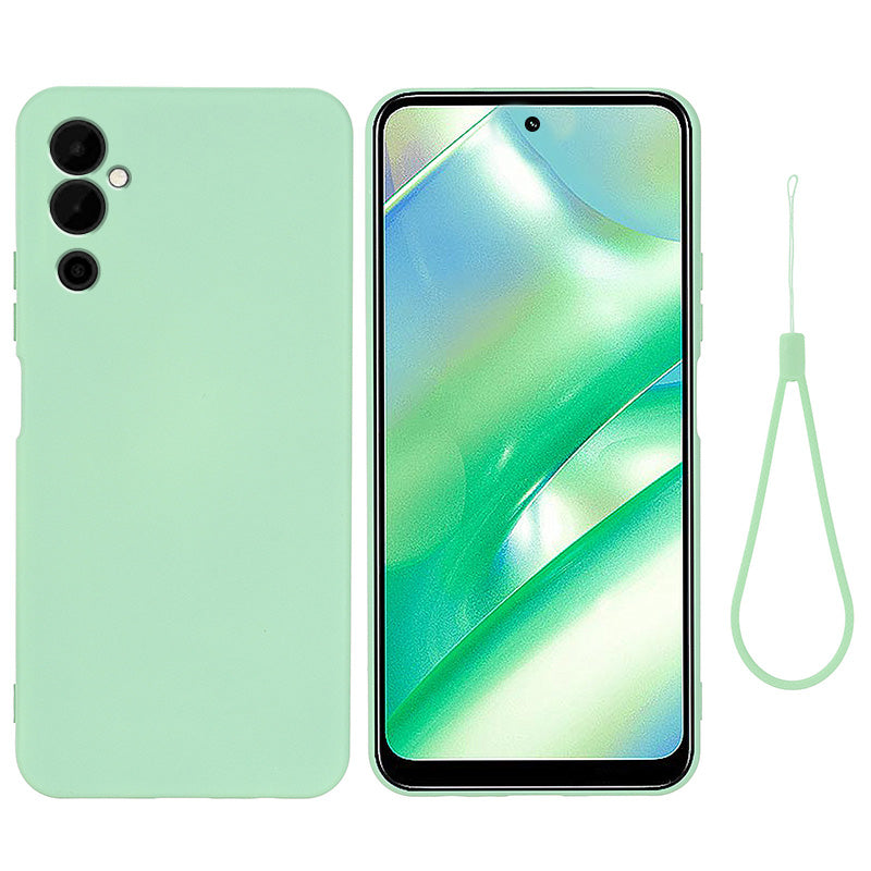 Mobile Phone Case for Tecno Pova Neo 2 4G , Liquid Silicone Soft Lining Cover with Strap