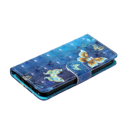 For Motorola Moto G73 5G 3D Pattern Printing PU Leather Case Flip Stand Wallet Phone Cover with Strap