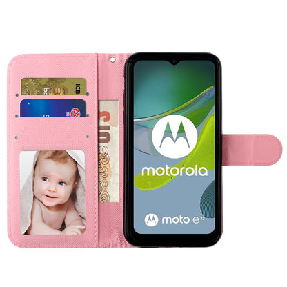 For Motorola Moto G73 5G 3D Pattern Printing PU Leather Case Flip Stand Wallet Phone Cover with Strap