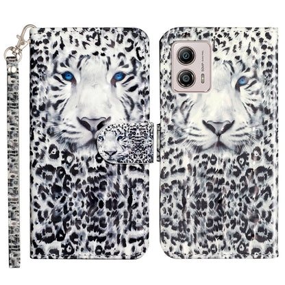 For Motorola Moto G73 5G 3D Pattern Printing PU Leather Case Flip Stand Wallet Phone Cover with Strap