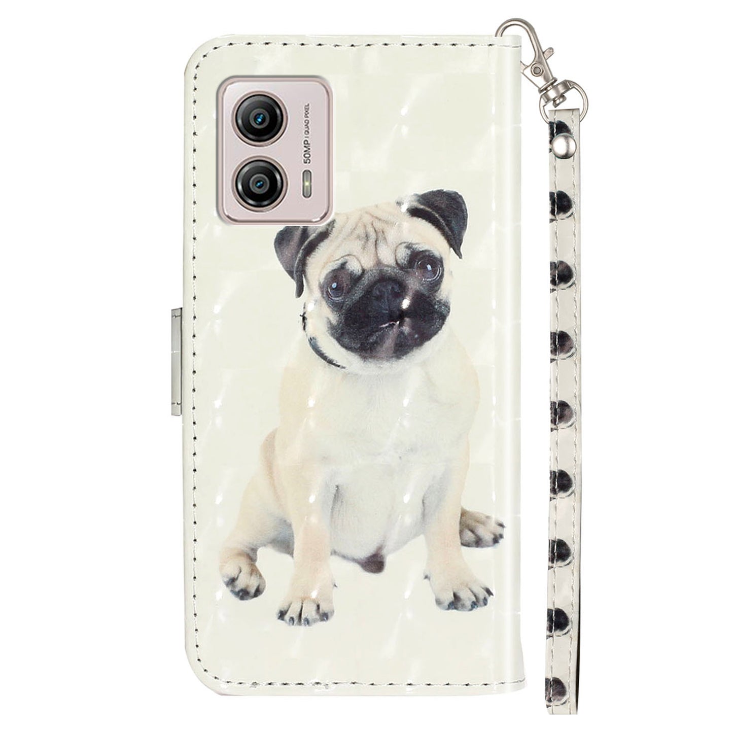 For Motorola Moto G73 5G 3D Pattern Printing PU Leather Case Flip Stand Wallet Phone Cover with Strap