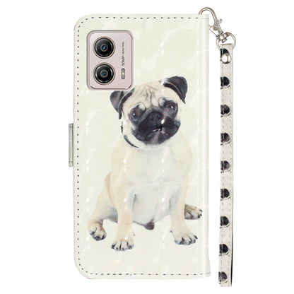 For Motorola Moto G73 5G 3D Pattern Printing PU Leather Case Flip Stand Wallet Phone Cover with Strap